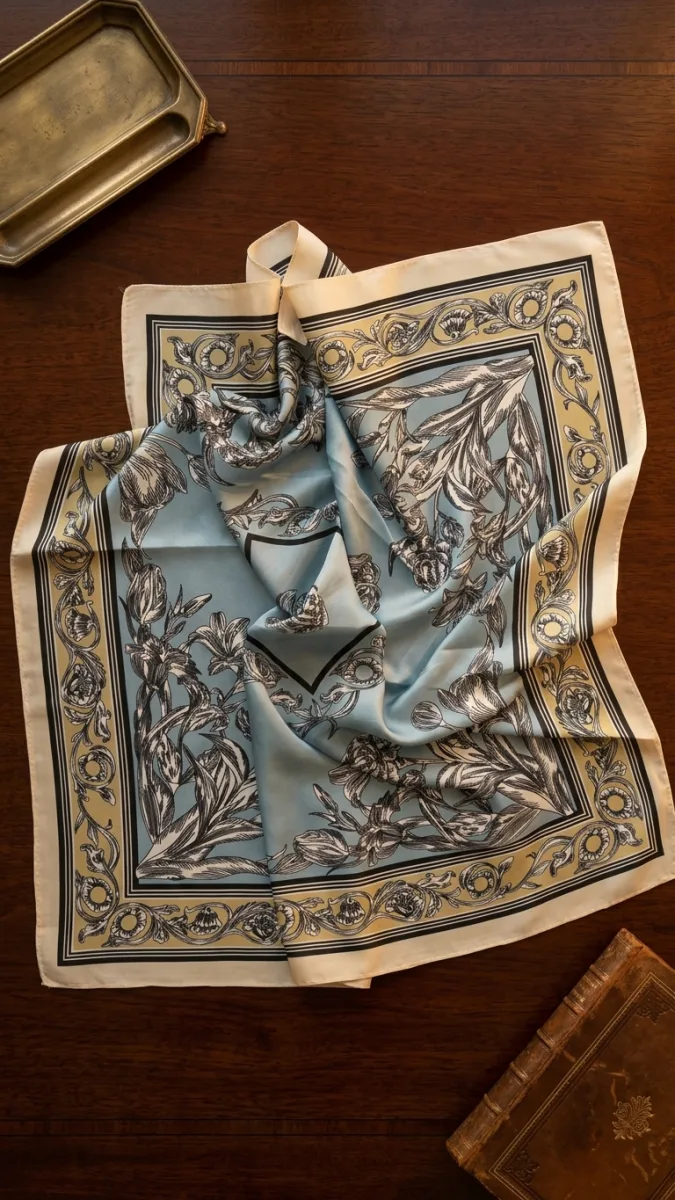 Pañuelo Versalles - Celeste · complementos de mujer · Vitreaux Boutique