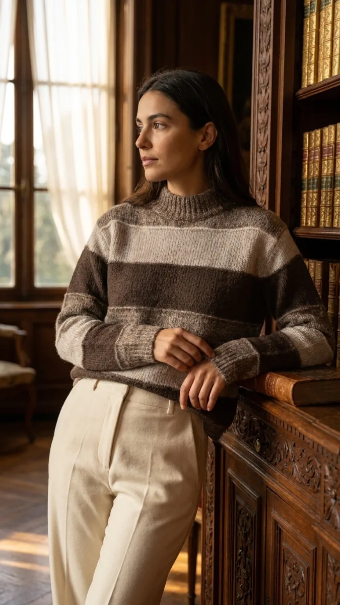 Sweater Sixties rayas - Marron · Vitreaux Boutique
