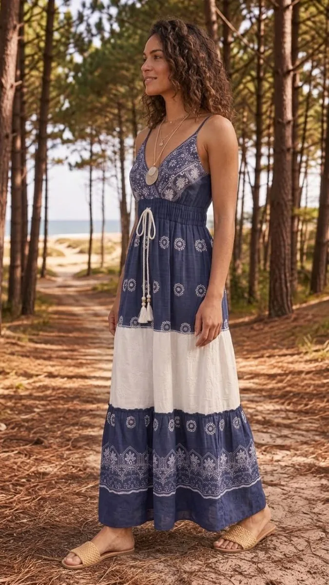 Vestido broderie - Azul · vestidos de mujer · Vitreaux Boutique