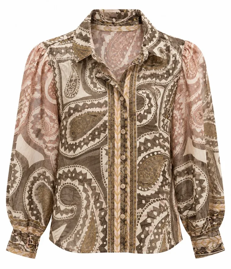Camisa sedosa arabescos - tierra · camisas de mujer · Vitreaux Boutique · foto 2
